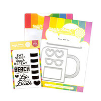 Waffle Flower Crafts - Beach Days Collection - Craft Dies And Clear Photopolymer Stamp Set - Beach Tote