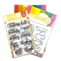 Waffle Flower Crafts - Craft Dies and Clear Photopolymer Stamp Set - Essential Sentiments Combo