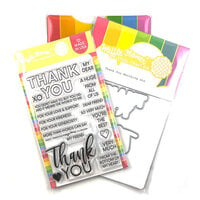 Waffle Flower Crafts - Craft Dies and Clear Photopolymer Stamp Set - Thank You
