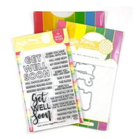 Waffle Flower Crafts - Craft Dies and Clear Photopolymer Stamp Set - Get Well Combo