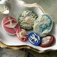 Websters Pages - Silhouettes - Resin Cameo Pieces - Variety, BRAND NEW