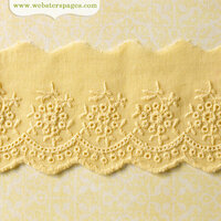 Websters Pages - New Beginnings Collection - Cream Eyelet - 25 Yards