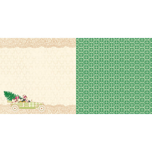 Websters Pages - Royal Christmas Collection - 12 x 12 Double Sided Paper - Ride Home