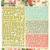 Websters Pages - Country Estate Collection - Storytellers - 12 x 12 Alphabet Cardstock Stickers