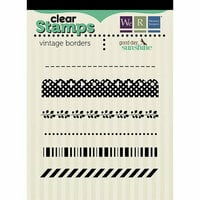We R Memory Keepers - Good Day Sunshine Collection - Clear Acrylic Stamps - Vintage Borders