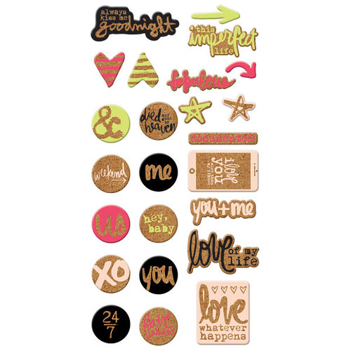 We R Memory Keepers - Love Notes Collection - Cork Stickers